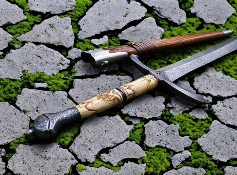 Hand Forged Damascus Longsword thumbnail 4