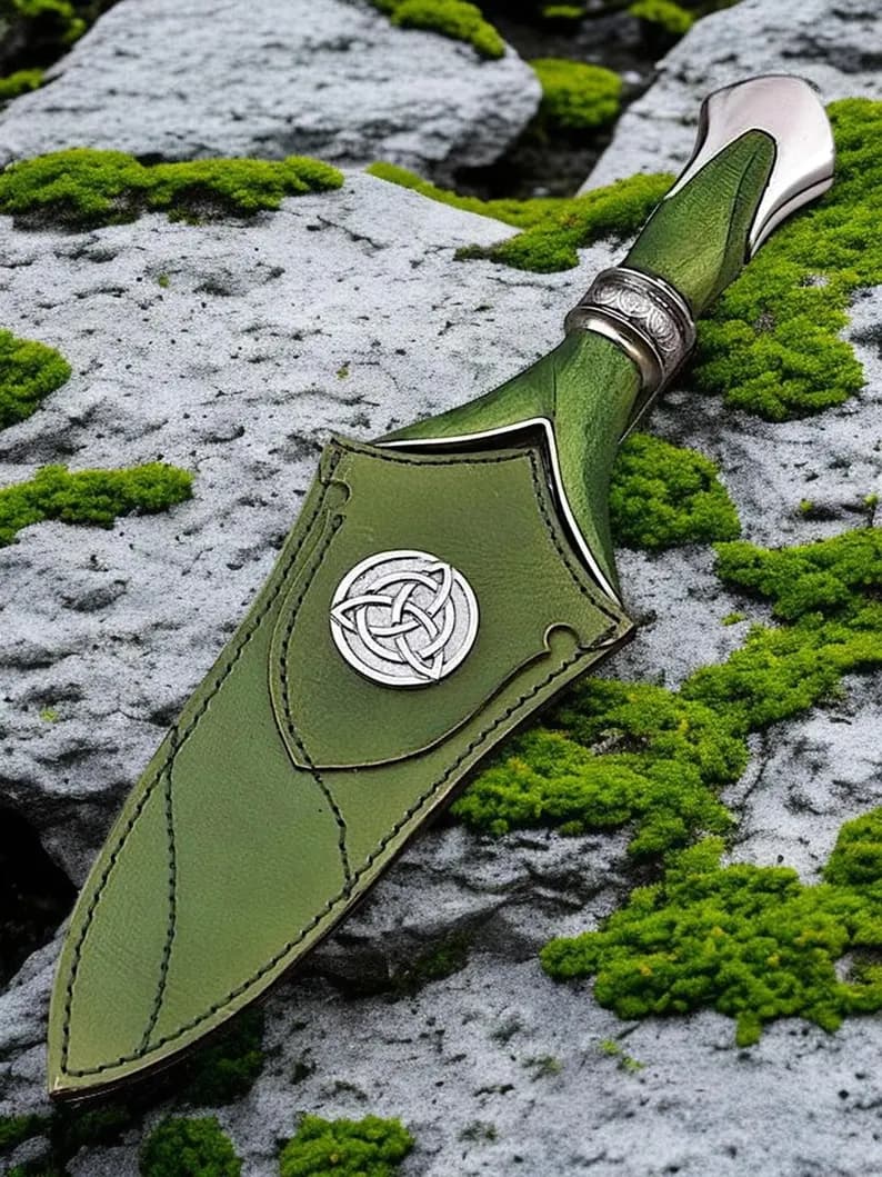 Hand Forged Celtic Elven Dagger with Sheath thumbnail 6