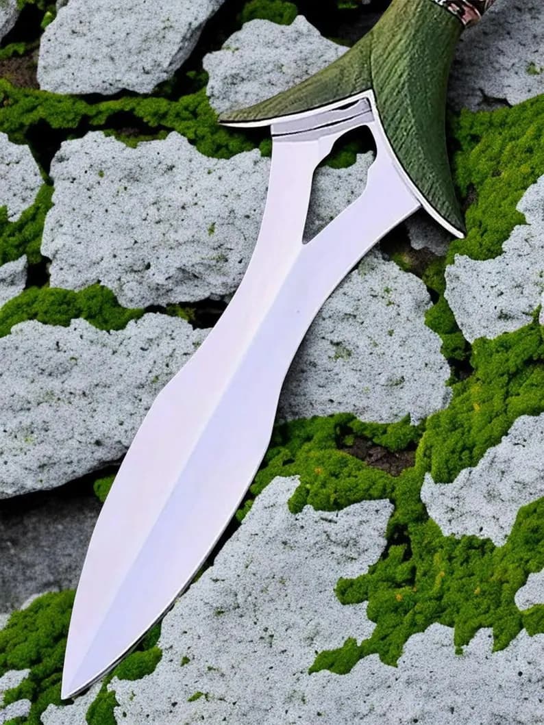 Hand Forged Celtic Elven Dagger with Sheath thumbnail 3